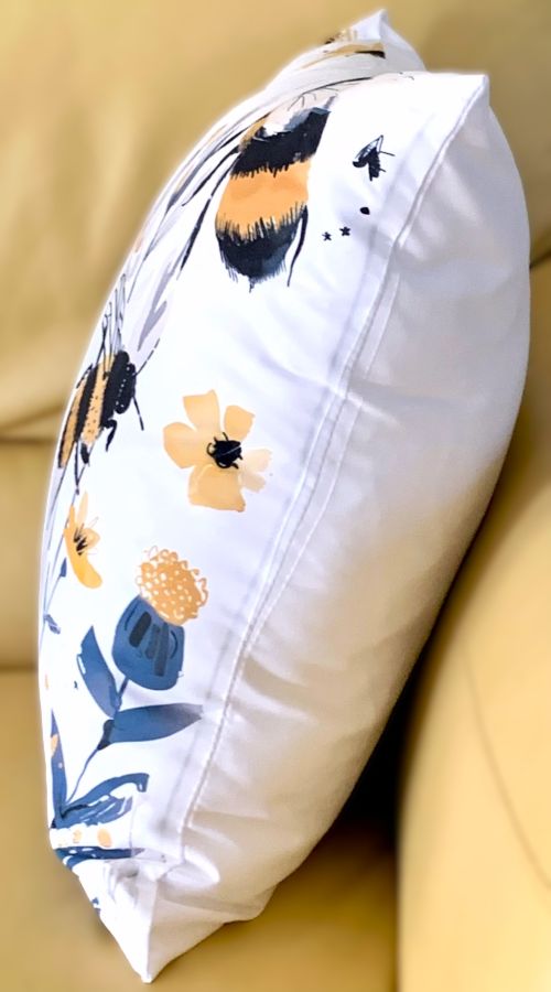 Bees in Wildflower Meadow Pillow Cover