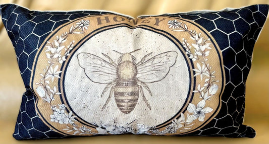 French Country "Honey" Bee Pillow Cover