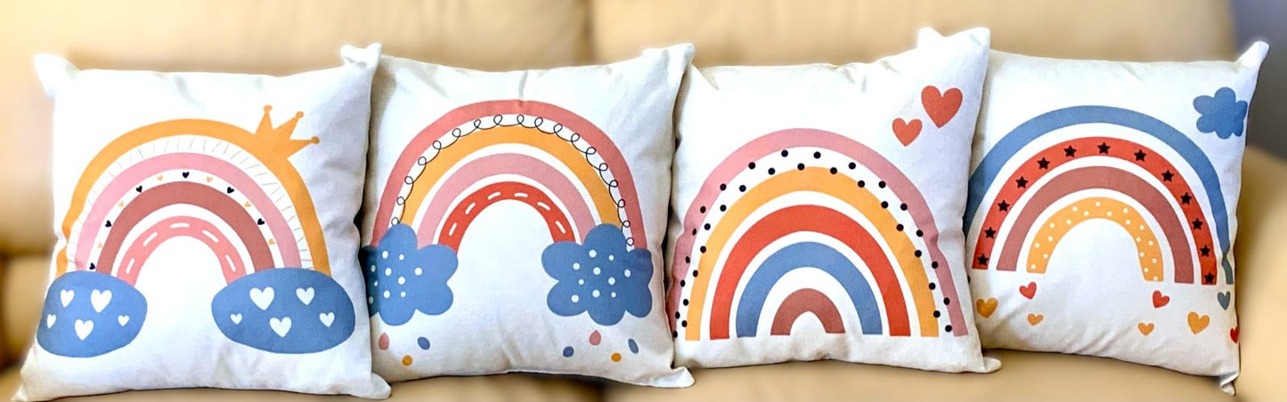 Whimsical Rainbow Pillow Covers
