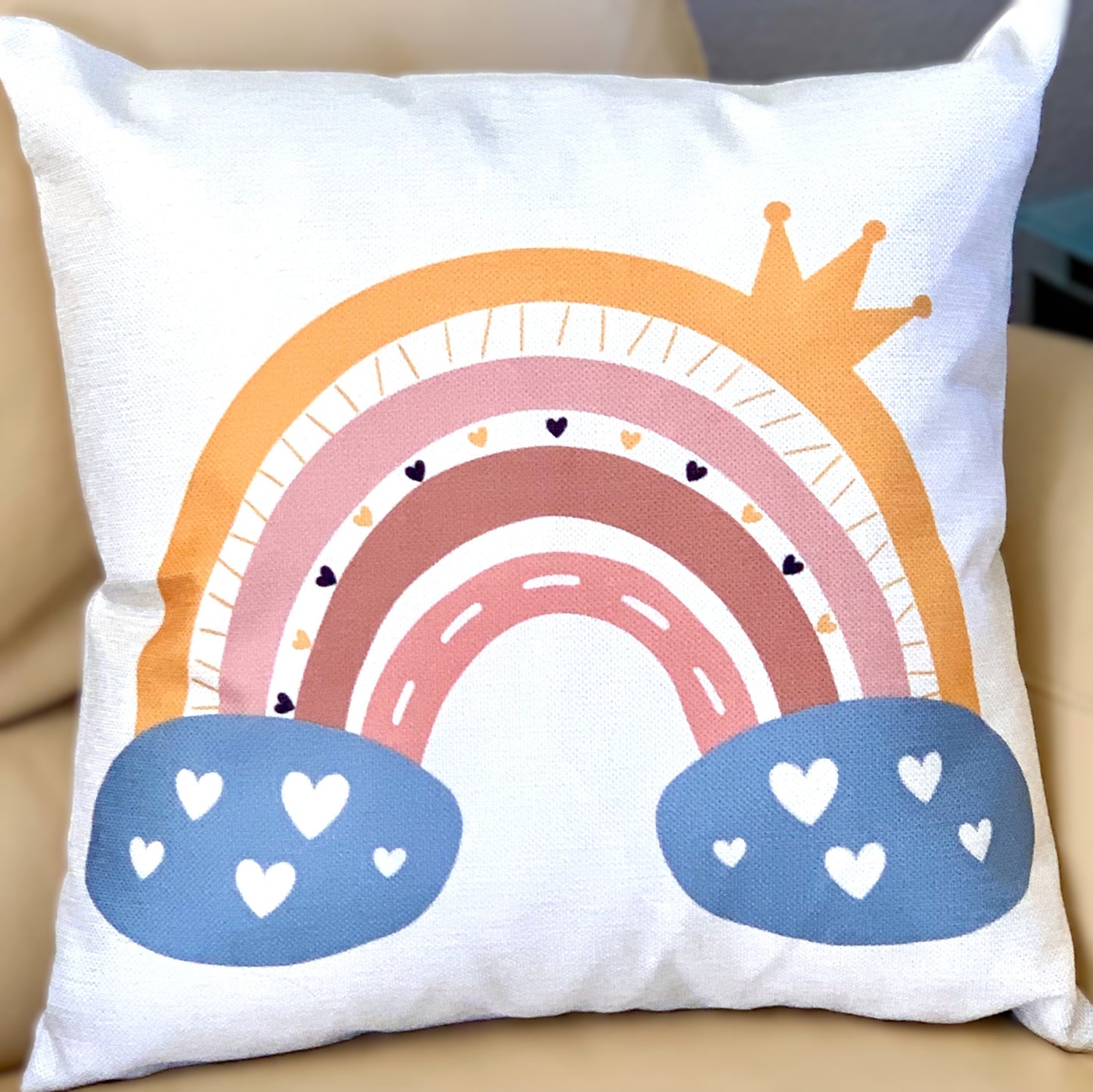 Whimsical Rainbow Pillow Covers