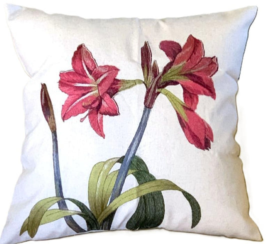 Embroidered Lilies Pillow Cover
