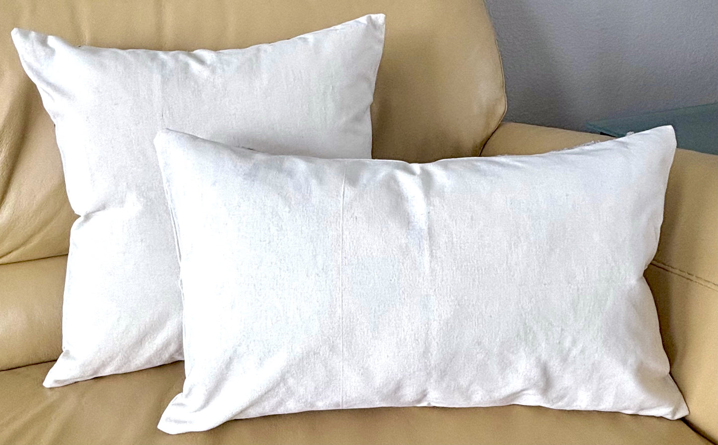 Black and Gray Modern Leaves Pillow Cover