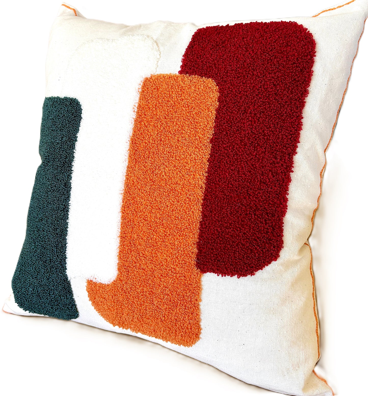 Modern Color Block Tufted Pillow Cover