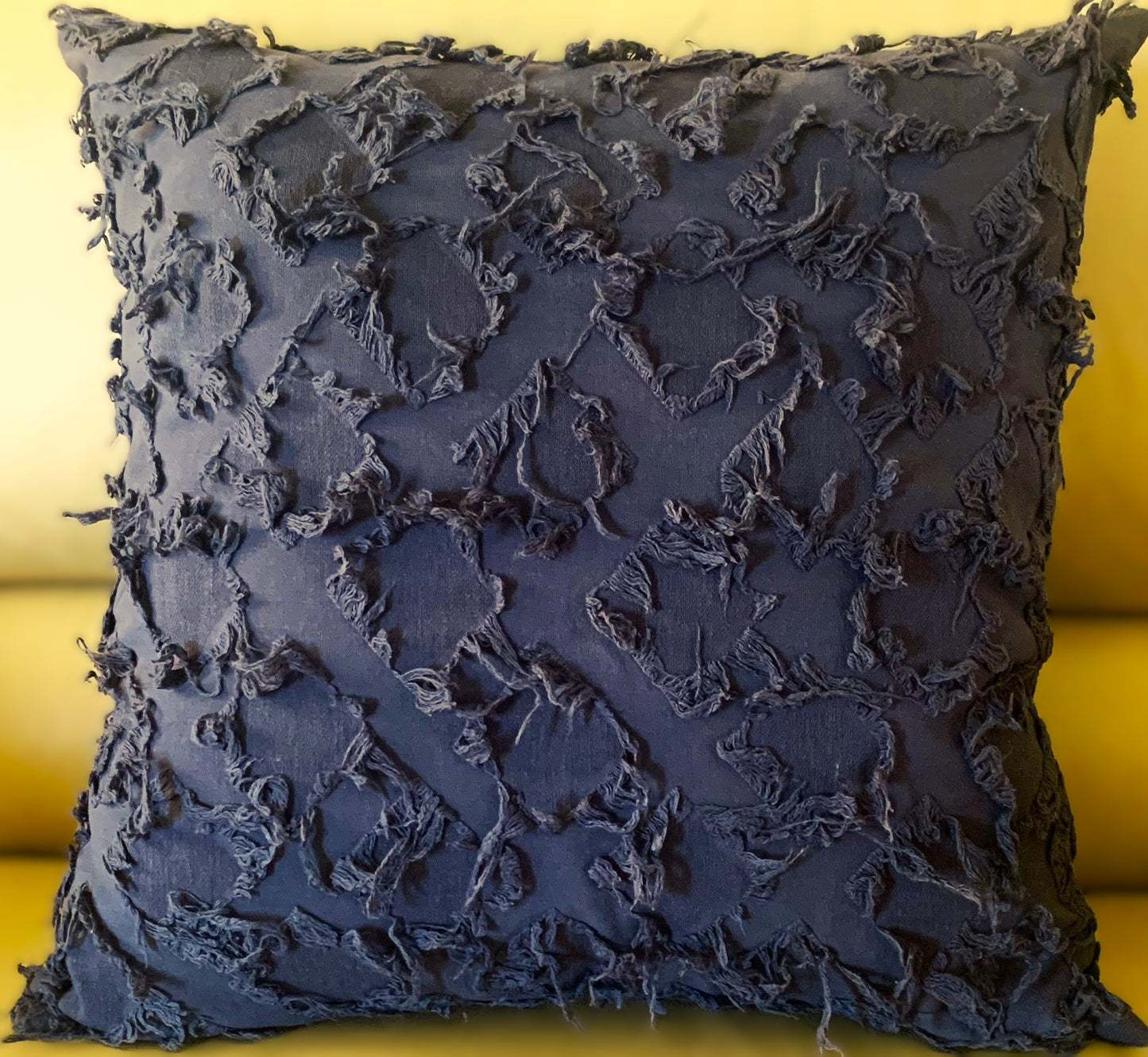 Geometric Shag Solid Color Pillow Cover