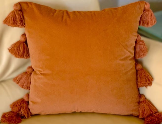 Fluffy Tasseled Solid Color Pillow Cover (3 colors)