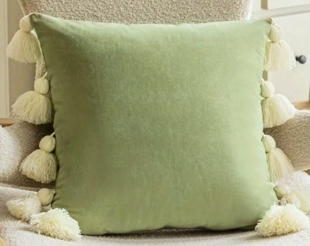 Fluffy Tasseled Solid Color Pillow Cover (3 colors)