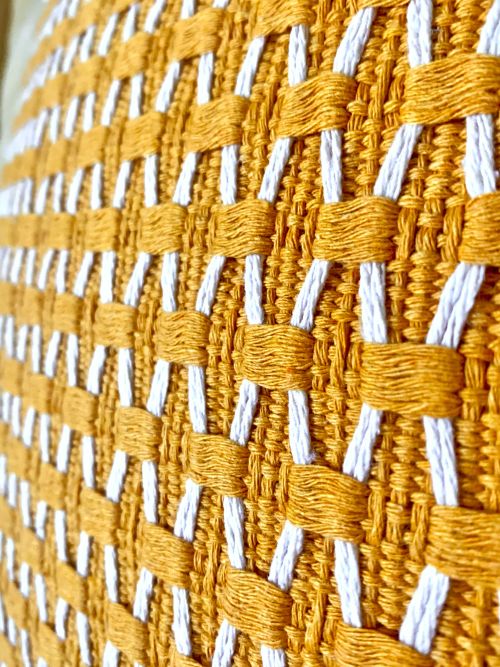 Gold and Beige Woven Pillow Cover (2 sizes)