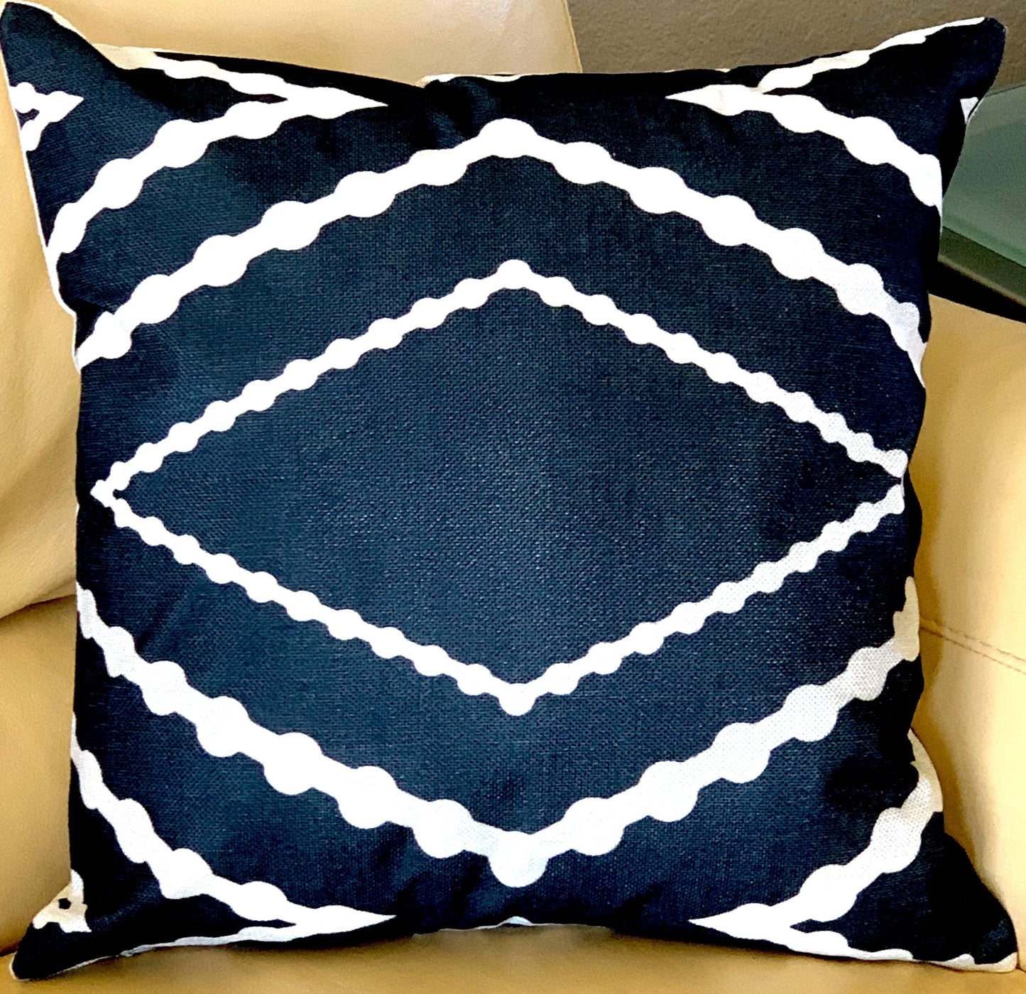 Black and White Boho Chic Pillow Cover