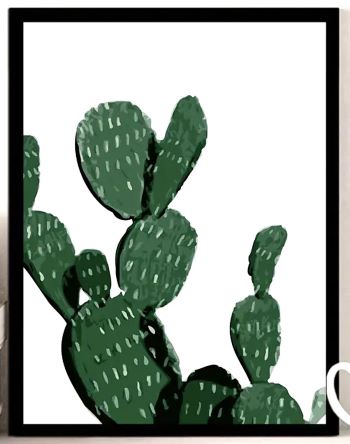 Modern Prickly Pear Art Print
