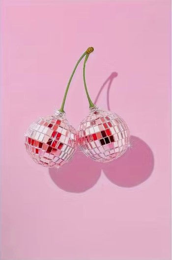Disco Ball Cherries Art Print