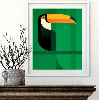 Art Deco Toucan Art Print