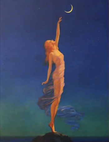 "Reaching for the Moon" Art Print
