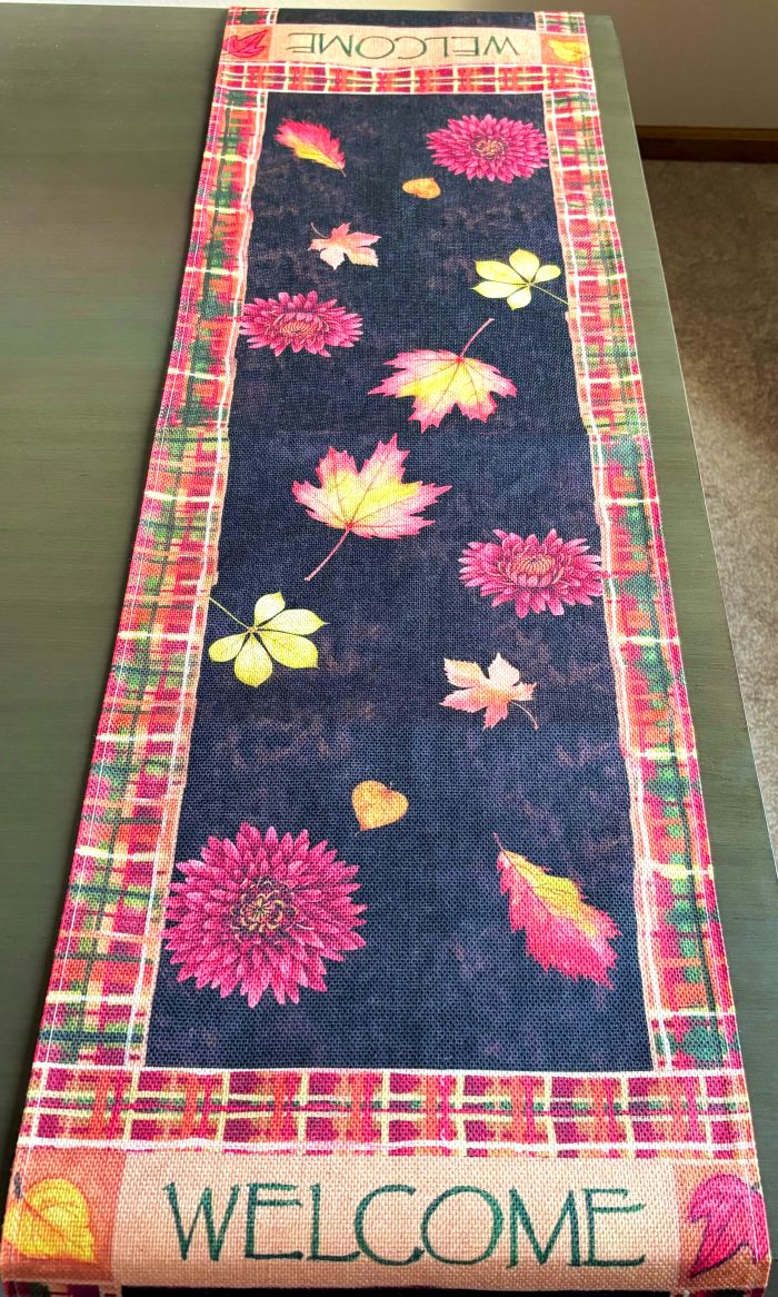 Rustic Farmhouse Whimsy 'Hello Fall' Table Runner