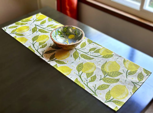 Charming Freshly-Picked Lemons 36" Table Runner