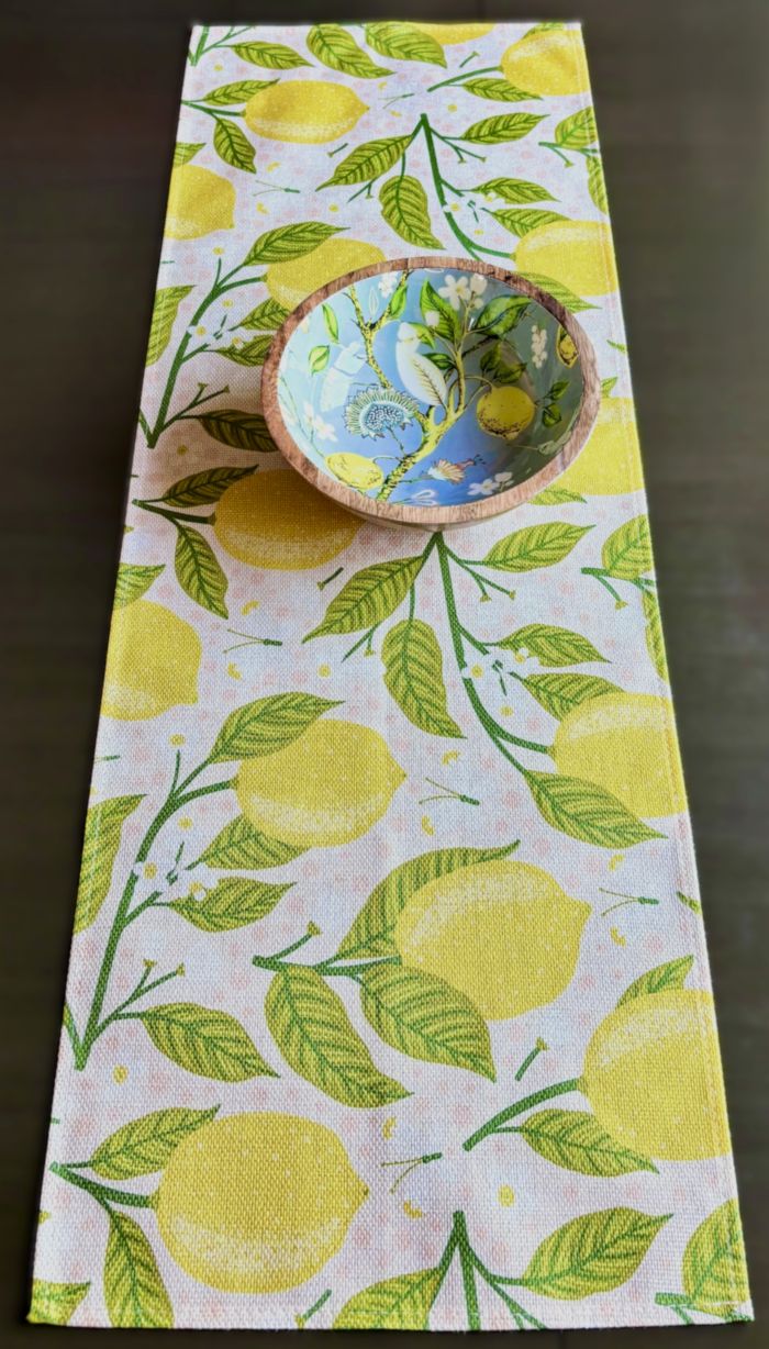 Charming Freshly-Picked Lemons 36" Table Runner