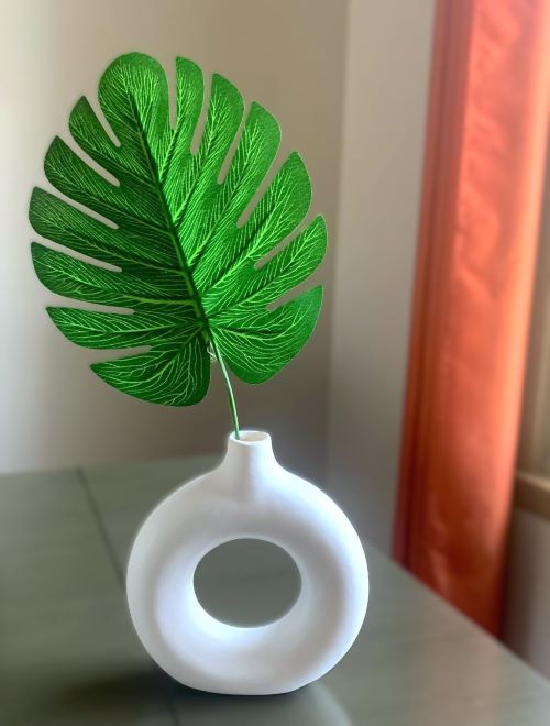 Set/5 12” Artificial Monstera Leaves