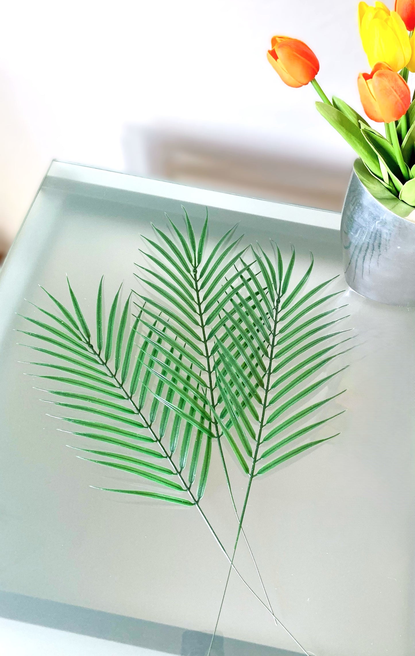 Set/3 19”L Tropical Palm Fronds