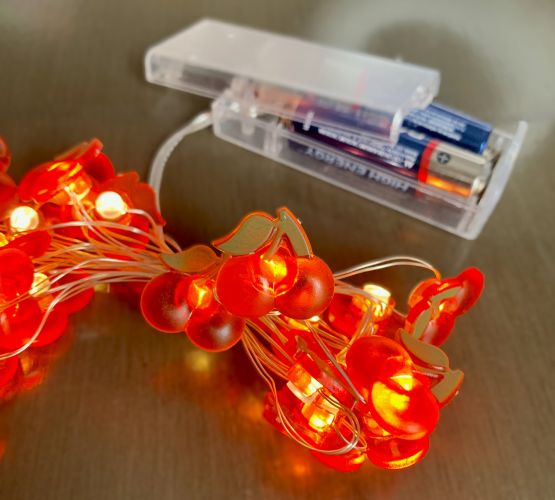 Pair of Cherries LED Fairy Lights