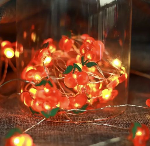 Pair of Cherries LED Fairy Lights