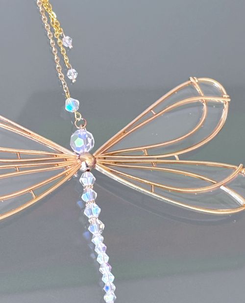 Iridescent Crystal Dragonfly Sun Catcher