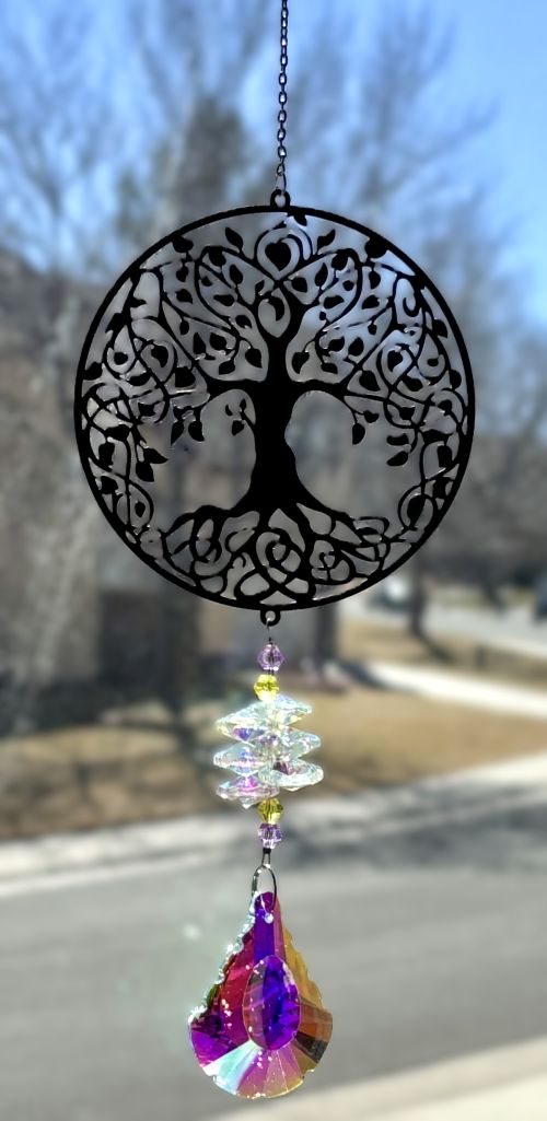 SIlver Tree of Life Sun Catcher