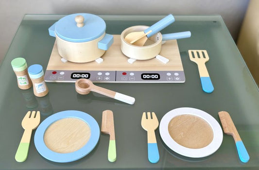 Stove Cooking Wooden Toy Set