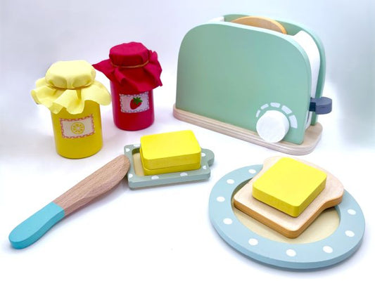 "Good Morning" Toaster Wooden Playset