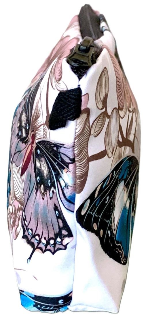 Butterfly and Orchid Zippered Pouch
