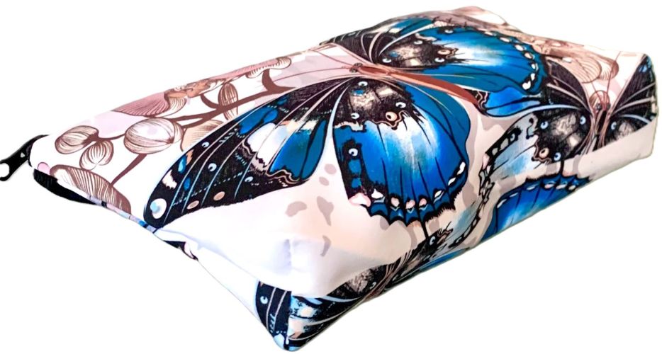 Butterfly and Orchid Zippered Pouch