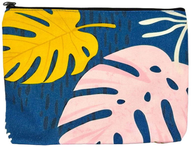Mod Monstera Leaves Zippered Pouch