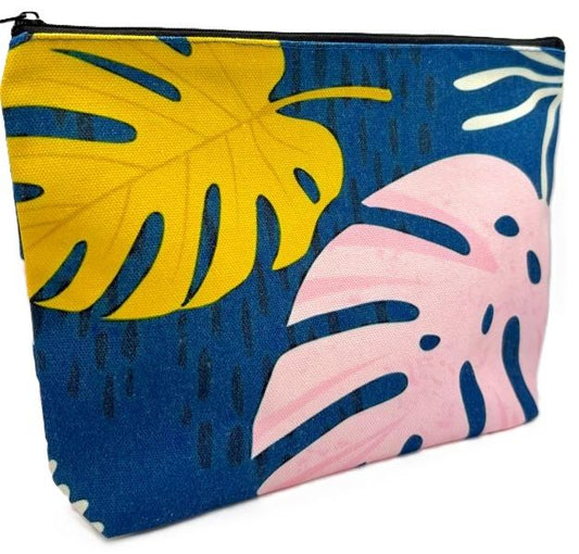 Mod Monstera Leaves Zippered Pouch