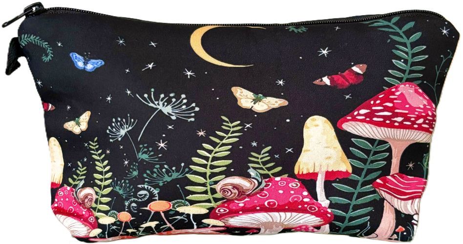 Magical Forest at Night Zippered Pouch